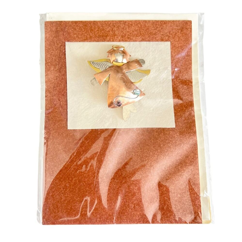 Vintage Y2K Chico’s blank stationary card with brooch NWT